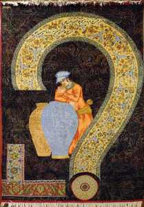 تابلو فرش اسرار جهان اثر استاد رسام عرب زاده در موزه فرش رسام