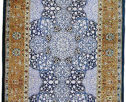 فرش چهار ترنج اثر استاد رسام عربزاده در موزه رسام