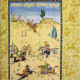تابلو فرش چوگان اثر استاد رسام عرب زاده در موزه فرش رسام
