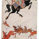 تابلو فرش کار نیکو کردن از پر کردن است (بهرام گور در شکارگاه) اثر استاد رسام عربزاده در موزه فرش رسام