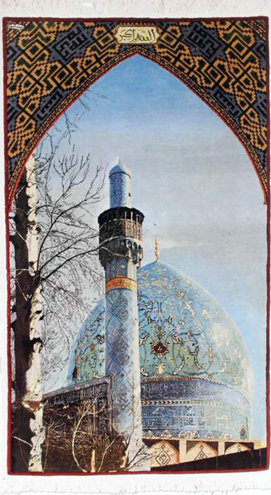 تابلو فرش مسجد چهارباغ اصفهان اثر استاد رسام عرب زاده