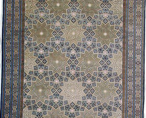 فرش معرق اثر استاد رسام عربزاده در موزه رسام