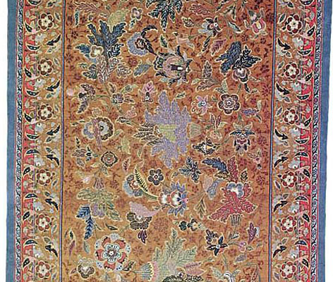 تابلو فرش نصیب هنرمند اثر استاد رسام عرب زاده در موزه فرش رسام