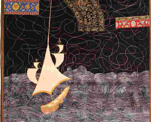 تابلو فرش تا لب بحر اثر استاد رسام عربزاده