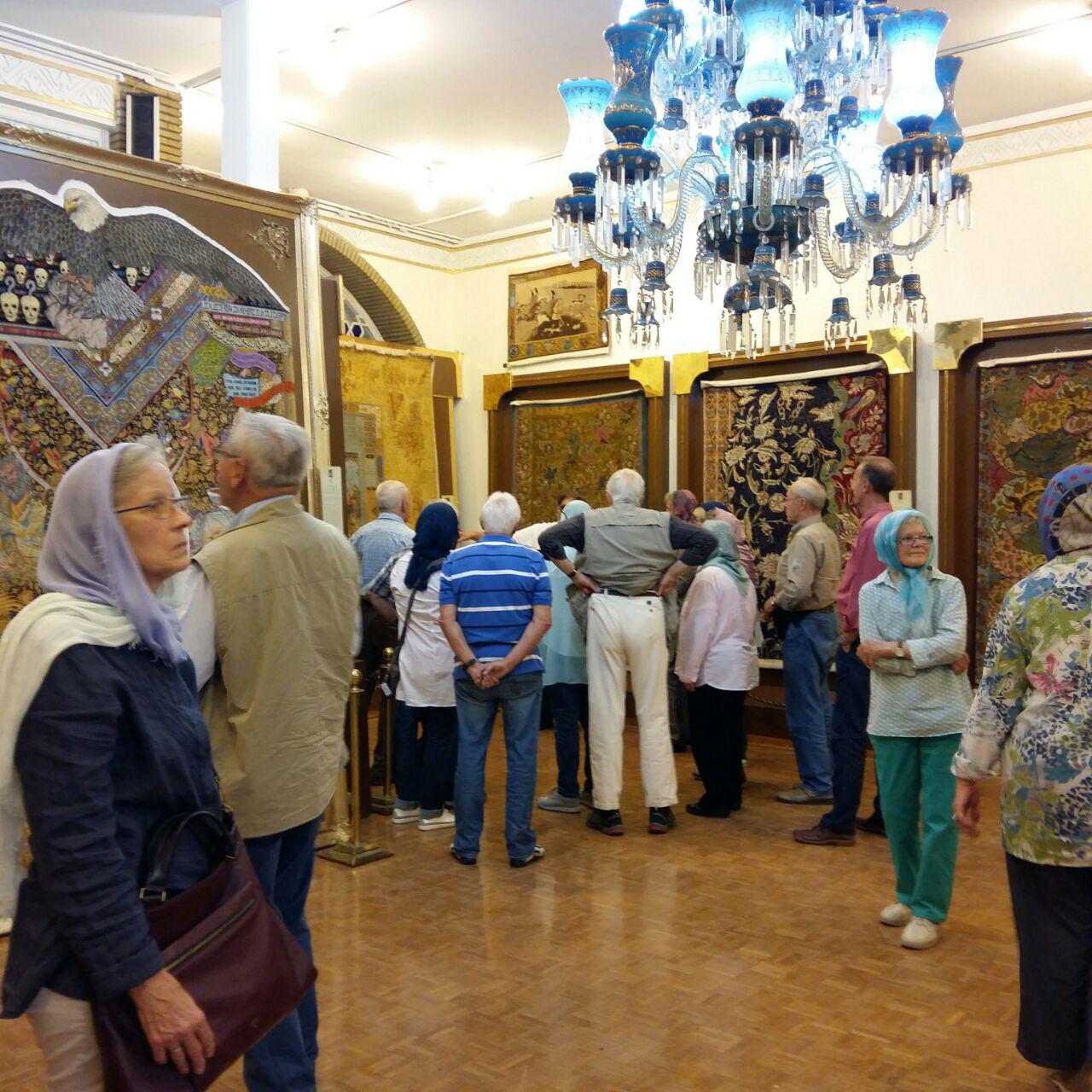 International delegation visiting Rasam Arabzadeh Carpet Museum Tehran