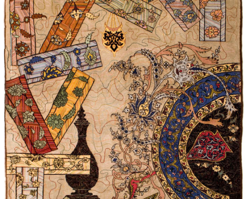 تابلو فرش مستی اثر استاد رسام عرب زاده در موزه فرش رسام